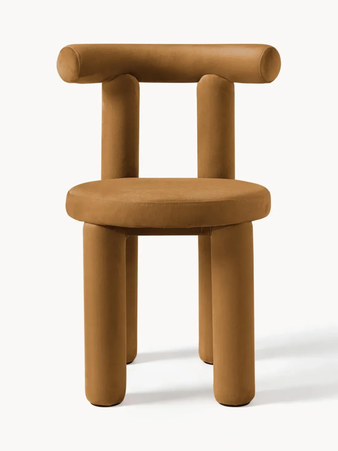 Silla tapizada en terciopelo Calan