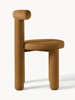 Silla tapizada en terciopelo Calan