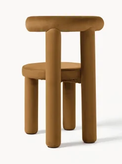 Silla tapizada en terciopelo Calan