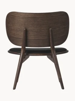 Sillón artesanal de cuero y madera Rocker