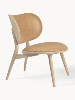 Sillón artesanal de cuero y madera Rocker
