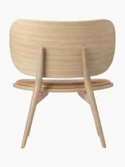 Sillón artesanal de cuero y madera Rocker
