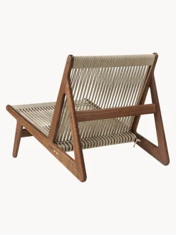 Sillón artesanal de madera de nogal con cojín de asiento MR01 Initial