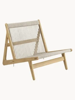 Sillón artesanal de madera de roble con cojín de asiento MR01 Initial