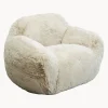 Sillón artesanal de piel sintética Mika
