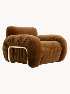 Sillón artesanal de terciopelo Arc