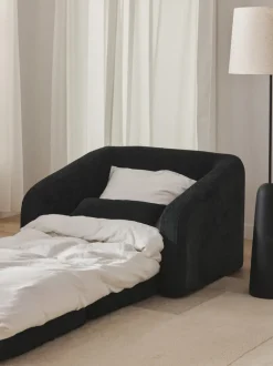 Sillón cama de borreguillo bouclé Eliot
