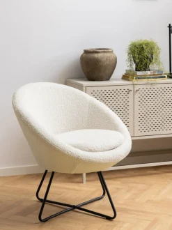 Sillón cóctel de borreguillo Center