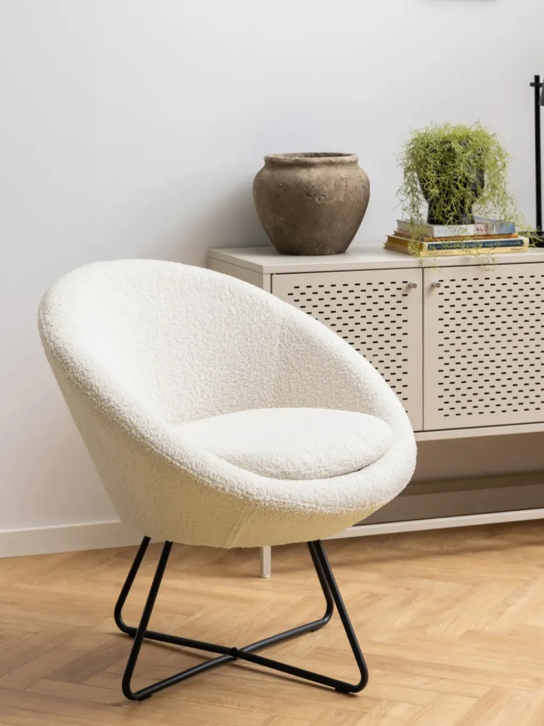 Sillón cóctel de borreguillo Center