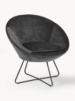 Sillón cóctel de terciopelo Center