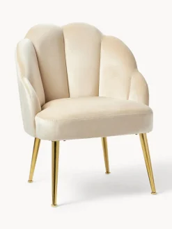 Sillón cóctel de terciopelo Helle