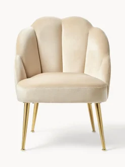 Sillón cóctel de terciopelo Helle