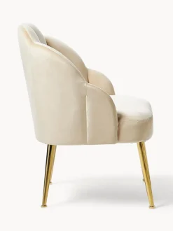 Sillón cóctel de terciopelo Helle