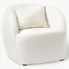 Sillón cóctel en tejido bouclé Elodie