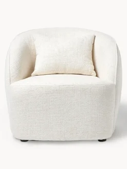 Sillón cóctel en tejido bouclé Elodie