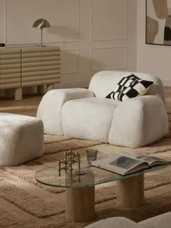 Sillón de borreguillo bouclé Wolke