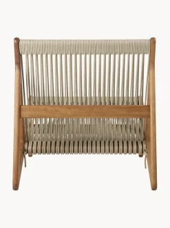 Sillón de exterior artesanal de madera de iroko MR01 Initial