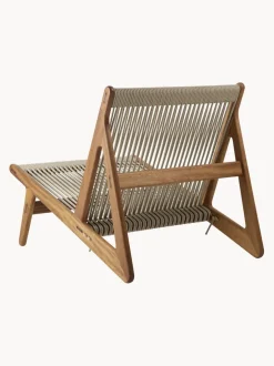 Sillón de exterior artesanal de madera de iroko MR01 Initial