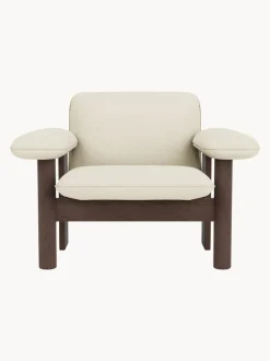 Sillón de lana y madera de roble Brasilia