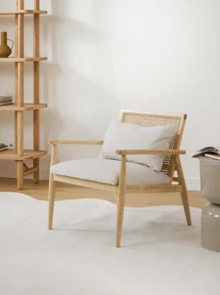 Sillón de madera de caucho Manuell