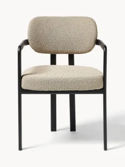 Sillón en tejido bouclé Adrien