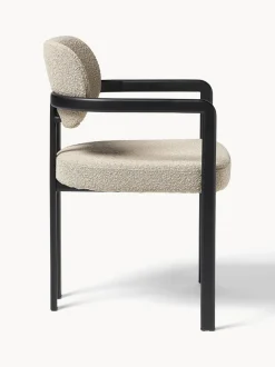 Sillón en tejido bouclé Adrien