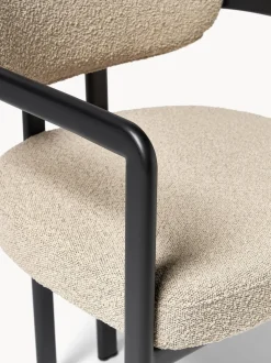Sillón en tejido bouclé Adrien