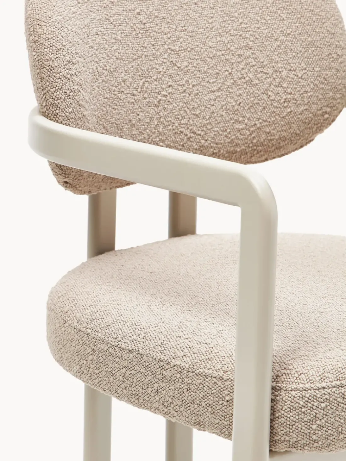 Sillón en tejido bouclé Adrien