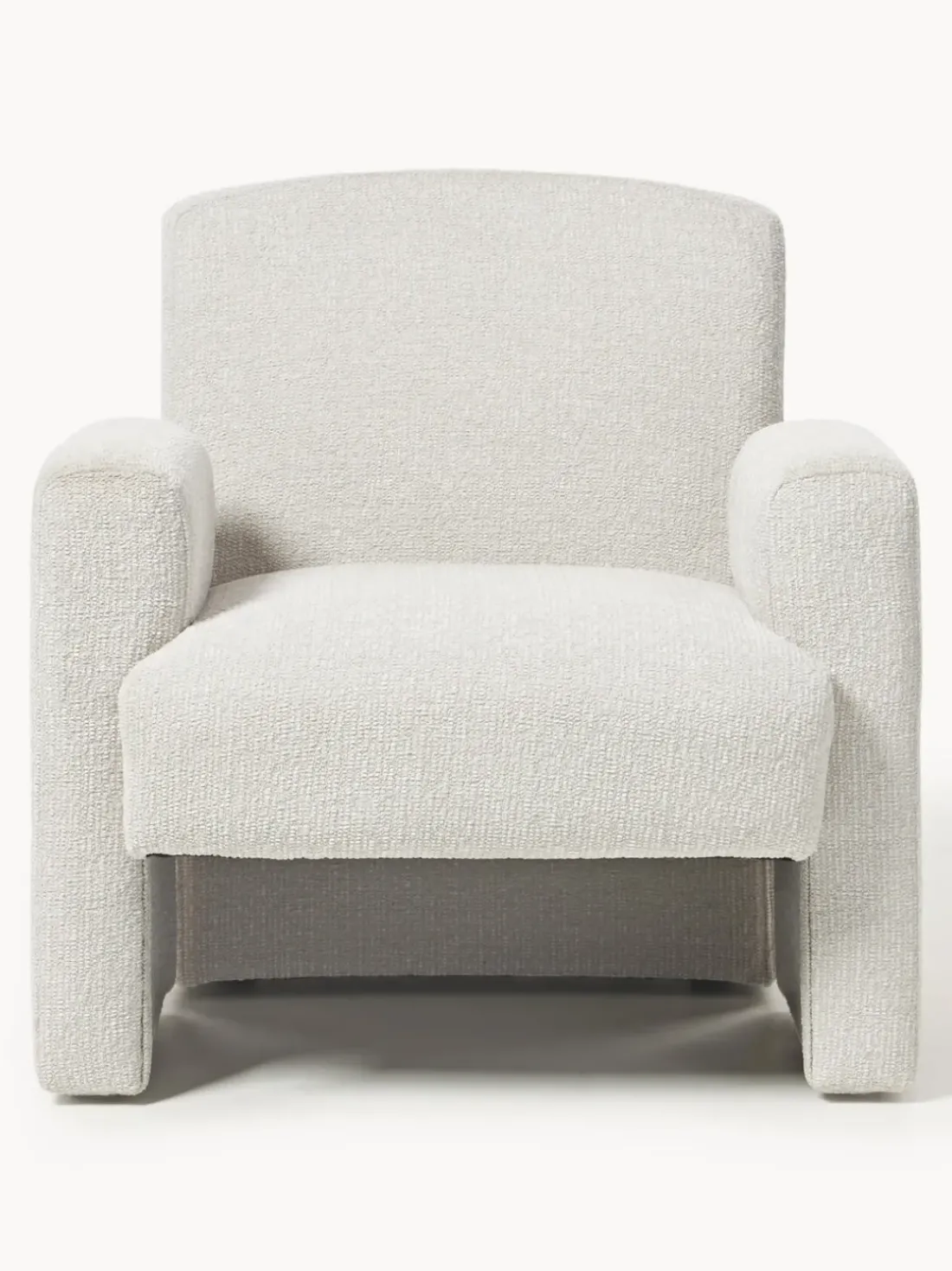 Sillón en tejido bouclé Aven