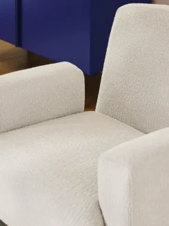 Sillón en tejido bouclé Aven