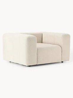 Sillón en tejido bouclé Lena