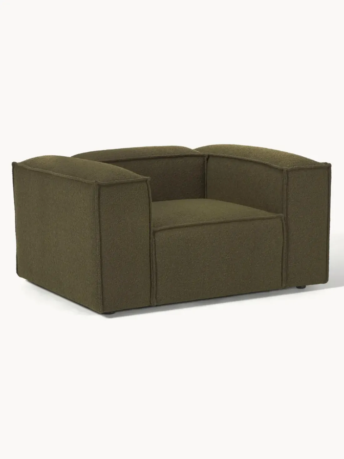 Sillón en tejido bouclé Lennon