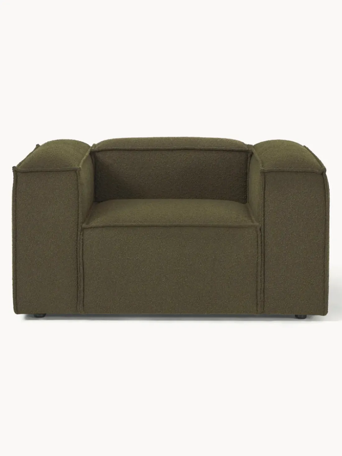Sillón en tejido bouclé Lennon