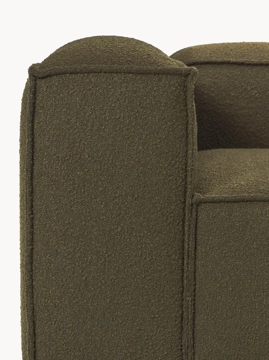 Sillón en tejido bouclé Lennon