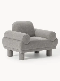 Sillón en tejido bouclé Lilo