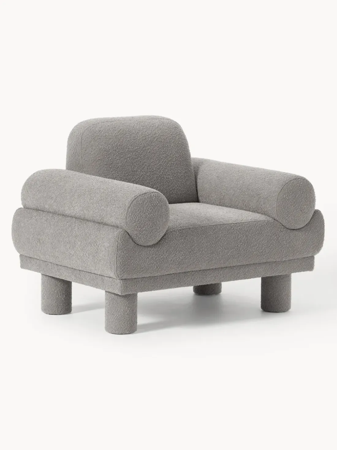 Sillón en tejido bouclé Lilo