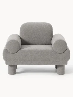 Sillón en tejido bouclé Lilo