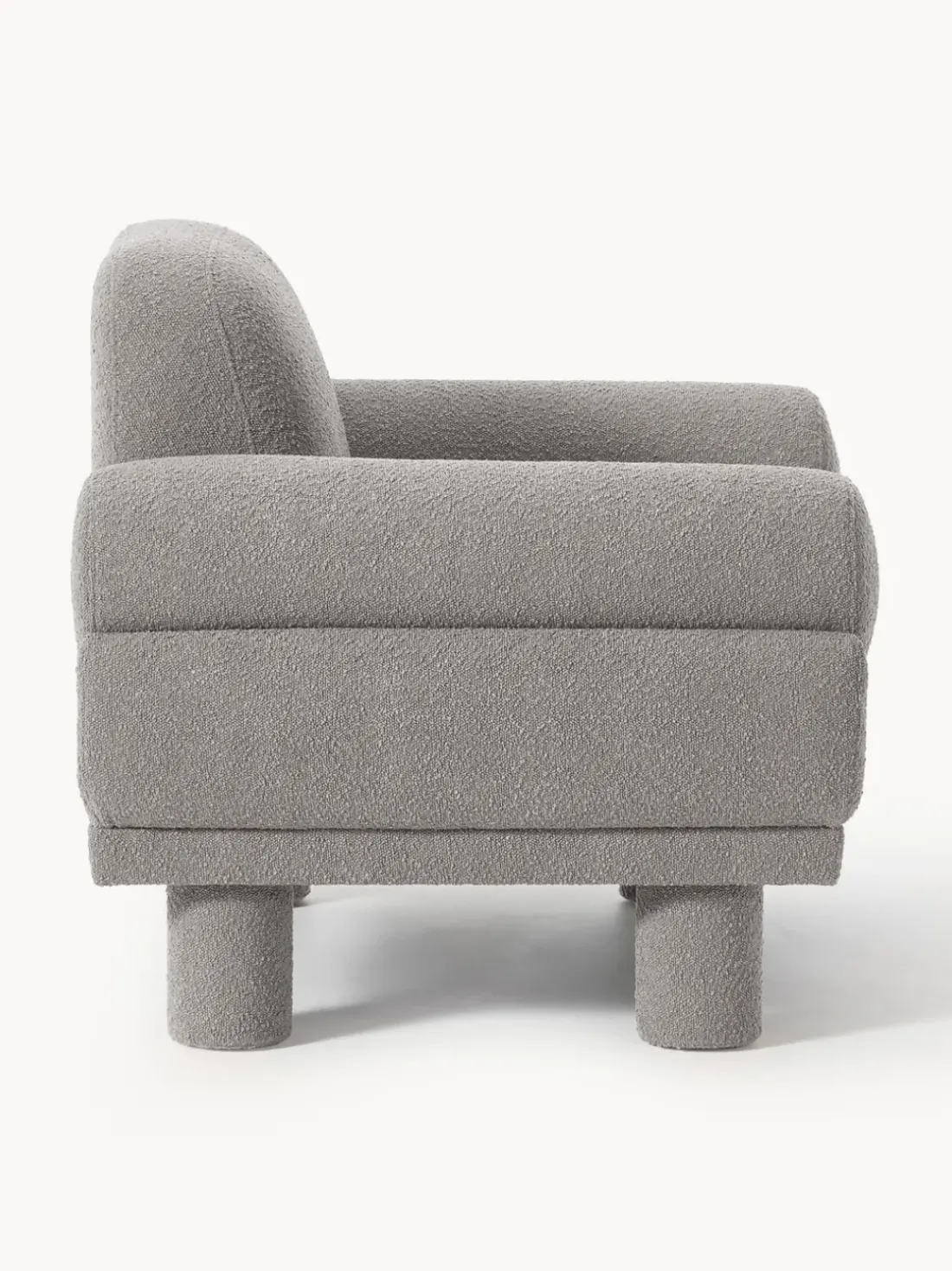 Sillón en tejido bouclé Lilo