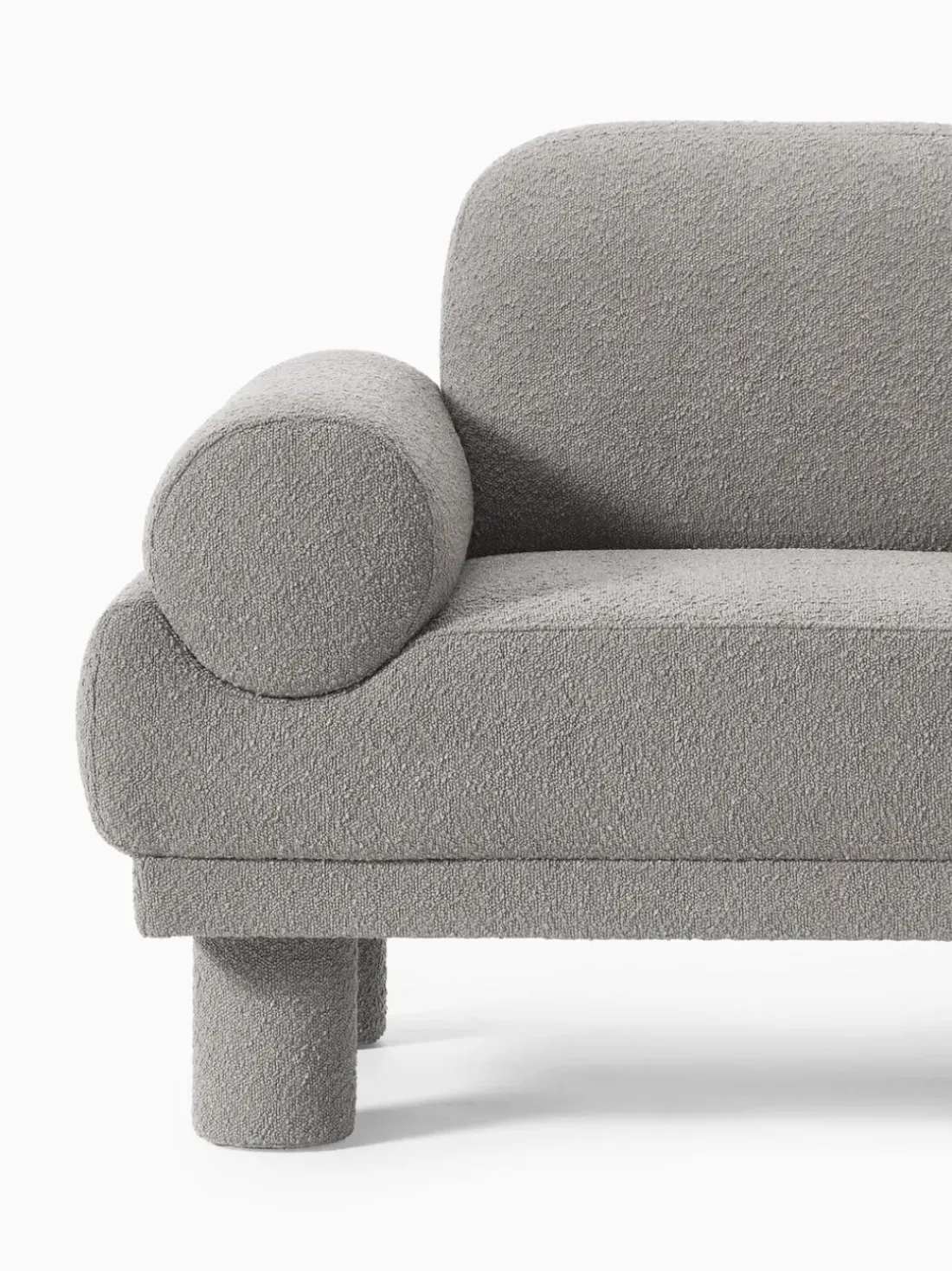 Sillón en tejido bouclé Lilo