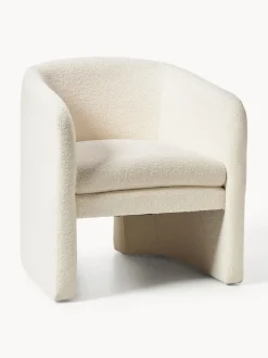 Sillón en tejido bouclé Mairo