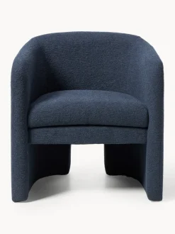 Sillón en tejido bouclé Mairo
