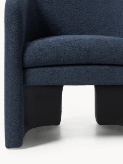 Sillón en tejido bouclé Mairo