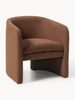 Sillón en tejido bouclé Mairo