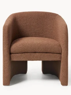 Sillón en tejido bouclé Mairo