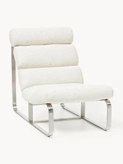 Sillón en tejido bouclé Pavlos