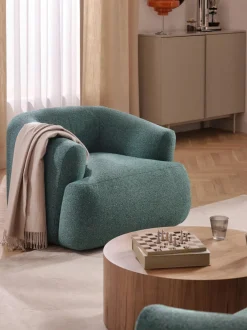 Sillón en tejido bouclé Sofia