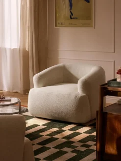 Sillón en tejido bouclé Sofia