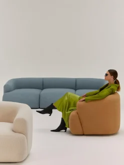 Sillón en tejido bouclé Sofia