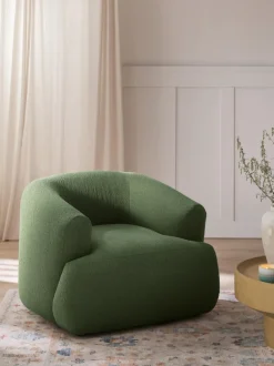 Sillón en tejido bouclé Sofia