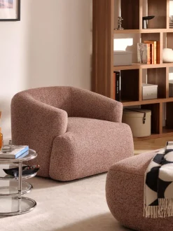 Sillón en tejido bouclé Sofia